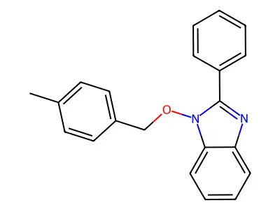 1-[(4-methylbenzyl)oxy]-2-phenyl-1H-1,3-benzimidazole structure
