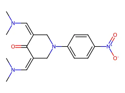 3,5-bis[(dimethylamino)methylene]-1-(4-nitrophenyl)tetrahydro-4(1H)-pyridinone structure