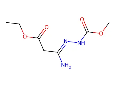 Methyl 2-(3-ethoxy-3-oxopropanimidoyl)-1-hydrazinecarboxylate structure