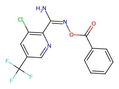 [[Amino-[3-chloro-5-(trifluoromethyl)-2-pyridinyl]methylidene]amino] benzoate structure