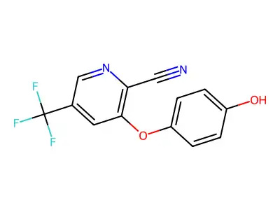 3-(4-Hydroxyphenoxy)-5-(trifluoromethyl)pyridine-2-carbonitrile structure
