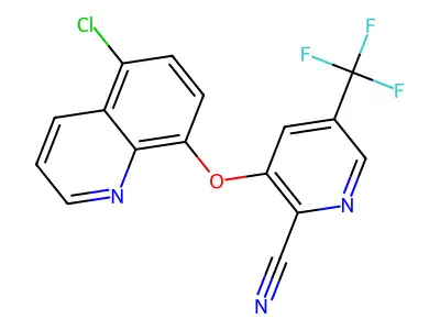 3-[(5-Chloro-8-quinolinyl)oxy]-5-(trifluoromethyl)-2-pyridinecarbonitrile structure
