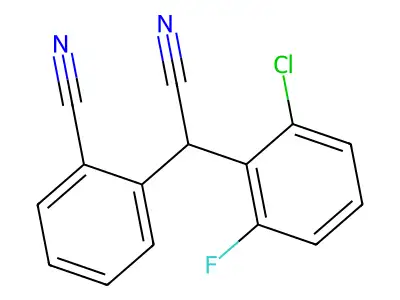 2-[(2-Chloro-6-fluorophenyl)(cyano)methyl]benzenecarbonitrile structure