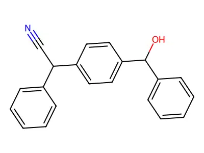2-{4-[Hydroxy(phenyl)methyl]phenyl}-2-phenylacetonitrile structure