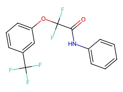 2,2-difluoro-N-phenyl-2-[3-(trifluoromethyl)phenoxy]acetamide structure
