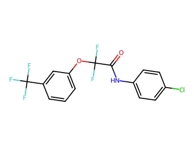N-(4-chlorophenyl)-2,2-difluoro-2-[3-(trifluoromethyl)phenoxy]acetamide structure