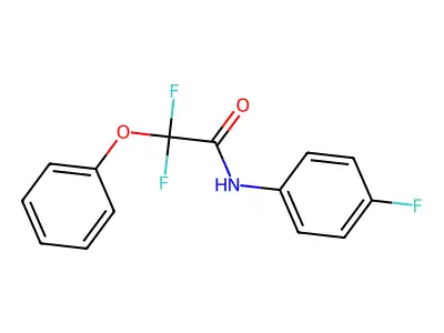 2,2-difluoro-N-(4-fluorophenyl)-2-phenoxyacetamide structure