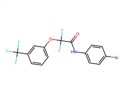 N-(4-bromophenyl)-2,2-difluoro-2-[3-(trifluoromethyl)phenoxy]acetamide structure