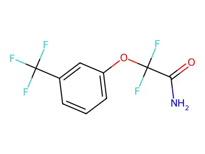 2,2-Difluoro-2-[3-(trifluoromethyl)phenoxy]acetamide structure