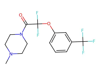 2,2-Difluoro-1-(4-methylpiperazin-1-yl)-2-[3-(trifluoromethyl)phenoxy]ethanone structure