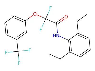 N-(2,6-diethylphenyl)-2,2-difluoro-2-[3-(trifluoromethyl)phenoxy]acetamide structure