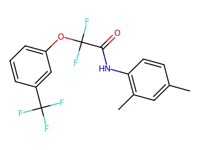 N-(2,4-dimethylphenyl)-2,2-difluoro-2-[3-(trifluoromethyl)phenoxy]acetamide structure