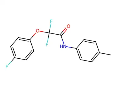 2,2-difluoro-2-(4-fluorophenoxy)-N-(4-methylphenyl)acetamide structure