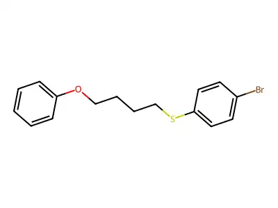 1-Bromo-4-[(4-phenoxybutyl)sulfanyl]benzene structure