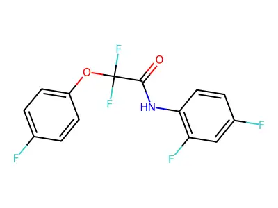 N-(2,4-difluorophenyl)-2,2-difluoro-2-(4-fluorophenoxy)acetamide structure
