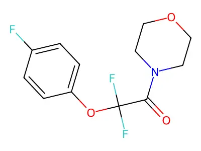 2,2-Difluoro-2-(4-fluorophenoxy)-1-morpholino-1-ethanone structure