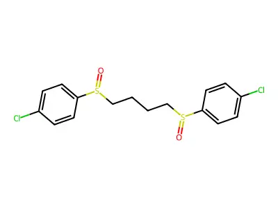 (4-Chlorophenyl){4-[(4-chlorophenyl)sulfinyl]butyl}oxo-lambda~4~-sulfane structure