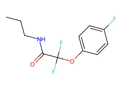 2,2-difluoro-2-(4-fluorophenoxy)-N-propylacetamide structure