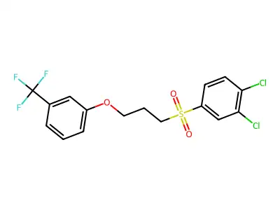 1,2-Dichloro-4-[3-[3-(trifluoromethyl)phenoxy]propylsulfonyl]benzene structure