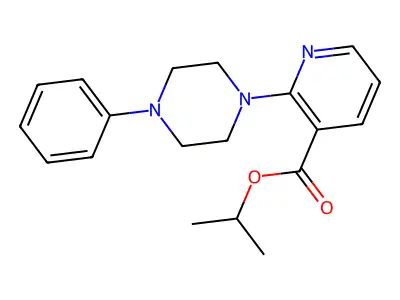 Isopropyl 2-(4-phenylpiperazino)nicotinate structure