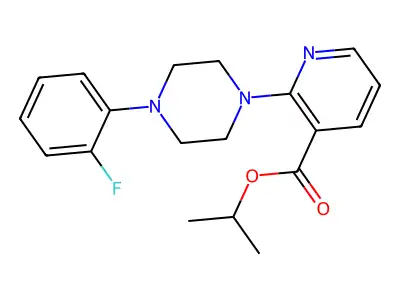 Isopropyl 2-[4-(2-fluorophenyl)piperazino]nicotinate structure