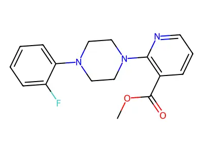 Methyl 2-[4-(2-fluorophenyl)piperazin-1-yl]pyridine-3-carboxylate structure