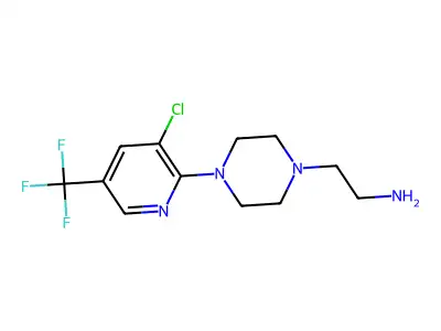 2-{4-[3-Chloro-5-(trifluoromethyl)-2-pyridinyl]piperazino}-1-ethanamine structure