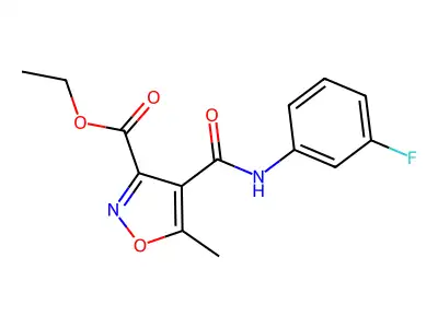 Ethyl 4-[(3-fluorophenyl)carbamoyl]-5-methyl-1,2-oxazole-3-carboxylate structure