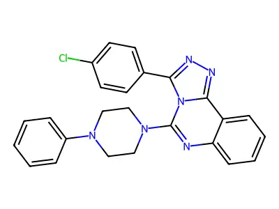 3-(4-Chlorophenyl)-5-(4-phenylpiperazino)[1,2,4]triazolo[4,3-c]quinazoline structure