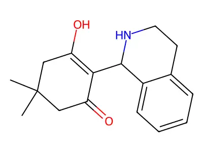 3-Hydroxy-5,5-dimethyl-2-(1,2,3,4-tetrahydro-1-isoquinolinyl)-2-cyclohexen-1-one structure
