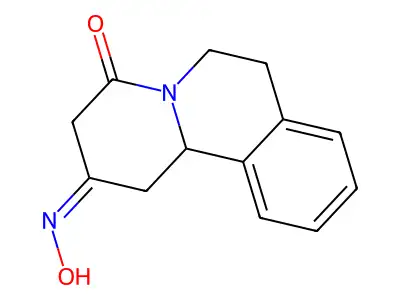 2-Hydroxyimino-1,6,7,11b-tetrahydrobenzo[a]quinolizin-4-one structure