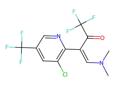 3-[3-chloro-5-(trifluoromethyl)-2-pyridinyl]-4-(dimethylamino)-1,1,1-trifluoro-3-buten-2-one structure