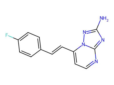 7-(4-Fluorostyryl)[1,2,4]triazolo[1,5-a]pyrimidin-2-amine structure