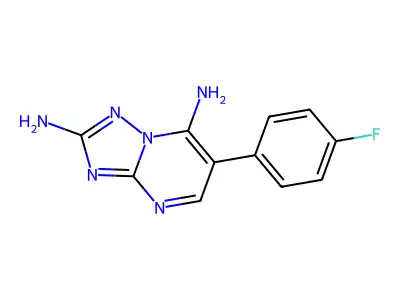 6-(4-Fluorophenyl)-[1,2,4]triazolo[1,5-a]pyrimidine-2,7-diamine structure