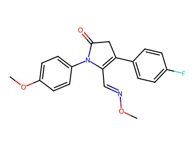 4-(4-fluorophenyl)-5-(methoxyiminomethyl)-1-(4-methoxyphenyl)-3H-pyrrol-2-one structure
