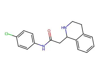 N-(4-chlorophenyl)-2-(1,2,3,4-tetrahydroisoquinolin-1-yl)acetamide structure