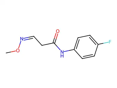 N-(4-fluorophenyl)-3-methoxyiminopropanamide structure