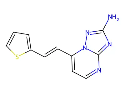 7-[2-(2-Thienyl)vinyl][1,2,4]triazolo-[1,5-a]pyrimidin-2-amine structure