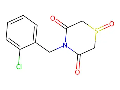 4-(2-Chlorobenzyl)-1lambda~4~,4-thiazinane-1,3,5-trione structure