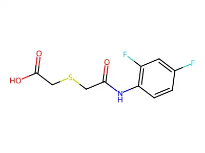 2-{[2-(2,4-Difluoroanilino)-2-oxoethyl]sulfanyl}acetic acid structure
