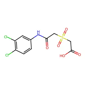 2-{[2-(3,4-Dichloroanilino)-2-oxoethyl]sulfonyl}acetic acid structure