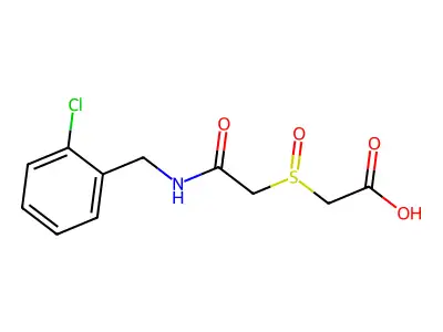 2-((2-((2-Chlorobenzyl)amino)-2-oxoethyl)sulfinyl)acetic acid structure