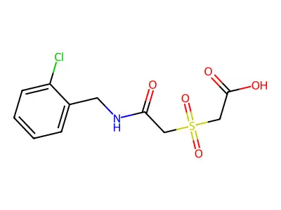 2-({2-[(2-Chlorobenzyl)amino]-2-oxoethyl}sulfonyl)acetic acid structure