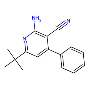 2-Amino-6-tert-butyl-4-phenylpyridine-3-carbonitrile structure