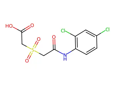 2-{[2-(2,4-Dichloroanilino)-2-oxoethyl]sulfonyl}acetic acid structure