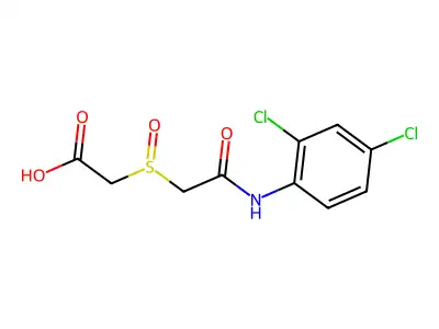 2-{[2-(2,4-Dichloroanilino)-2-oxoethyl]sulfinyl}acetic acid structure