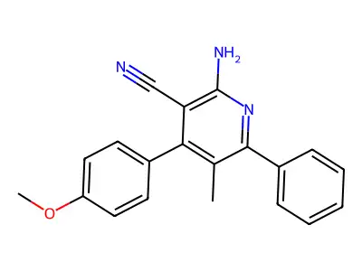 2-Amino-4-(4-methoxyphenyl)-5-methyl-6-phenylnicotinonitrile structure