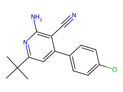 2-Amino-6-(tert-butyl)-4-(4-chlorophenyl)nicotinonitrile structure