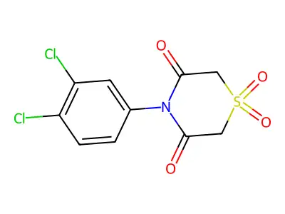 4-(3,4-Dichlorophenyl)-1lambda~6~,4-thiazinane-1,1,3,5-tetraone structure