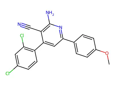 2-Amino-4-(2,4-dichlorophenyl)-6-(4-methoxyphenyl)nicotinonitrile structure